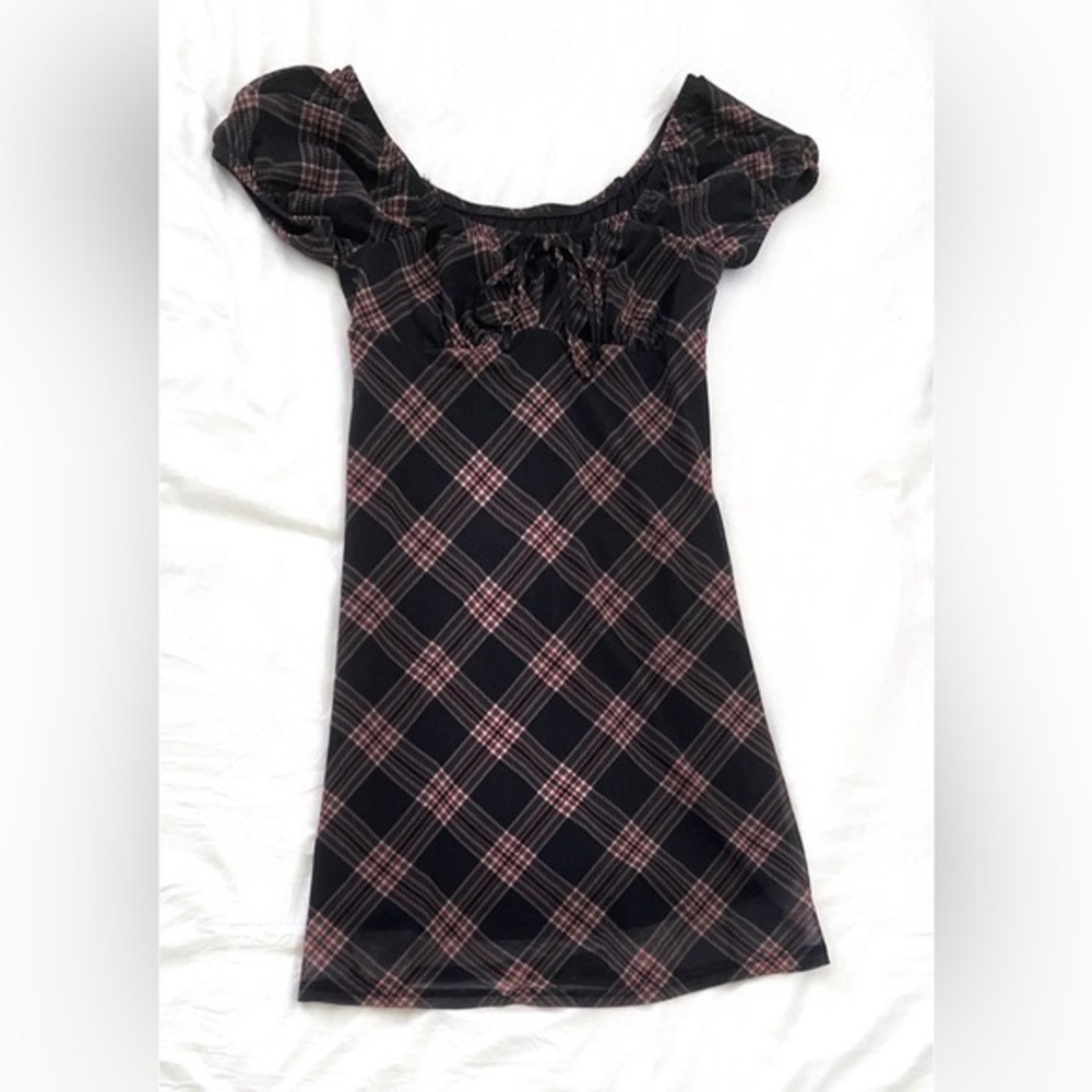 Black patterned dress size xs